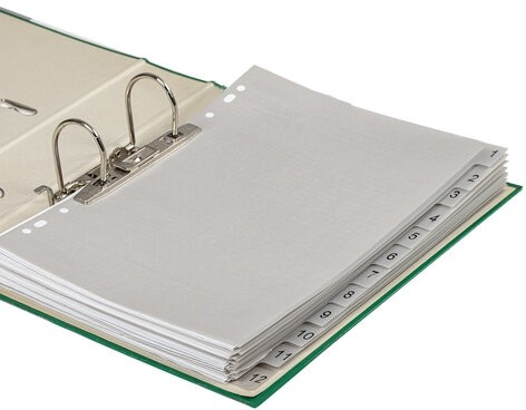 Разделитель пластиковый BRAUBERG, А4, 12 листов, цифровой 1-12, оглавление, серый, РОССИЯ, 225596