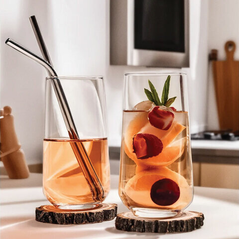 Стакан высокий, объем 470 мл, КОМПЛЕКТ 4 штуки, стекло, PASABAHCE "АЛЛЕГРА", фирменная коробка, 420015