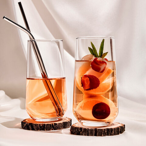 Стакан высокий, объем 470 мл, КОМПЛЕКТ 4 штуки, стекло, PASABAHCE "АЛЛЕГРА", фирменная коробка, 420015