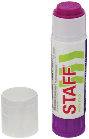 Клей-карандаш STAFF "EVERYDAY", 16 г, обесцвечивающийся после высыхания, 226620
