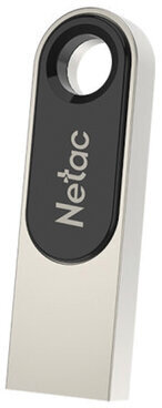 Флеш-диск 64 GB NETAC U278, USB 2.0, металлический корпус, серебристый/черный, NT03U278N-064G-20PN