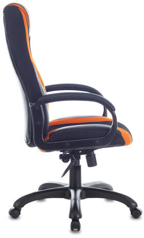 Кресло компьютерное BRABIX PREMIUM "Rapid GM-102", НАГРУЗКА 180 кг, экокожа/ткань, черно/оранжевое, 532420, GM-102_532420