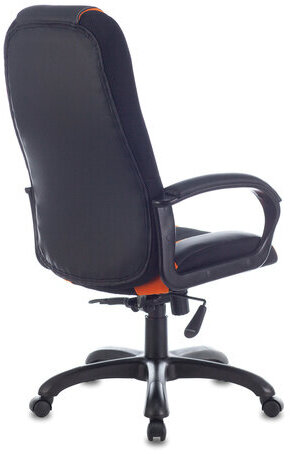 Кресло компьютерное BRABIX PREMIUM "Rapid GM-102", НАГРУЗКА 180 кг, экокожа/ткань, черно/оранжевое, 532420, GM-102_532420