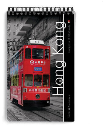 Блокнот А5, 40 л., гребень, ламинированный картон, клетка, Альт, "Города", (5 видов), 3-40-463