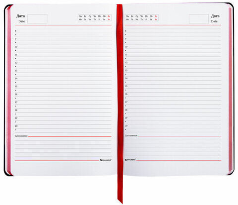 Ежедневник недатированный B6 (127х186 мм), BRAUBERG VISTA, под кожу, гибкий, 136 л., "Paris", 112106
