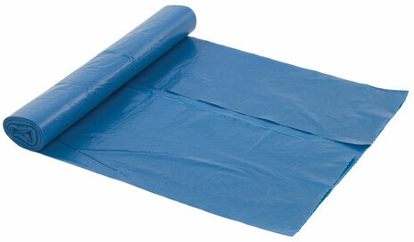 Мешки для мусора 60 л синие в рулоне 20 шт. особо прочные, ПВД 30 мкм, 60х70 см, LAIMA, 601382