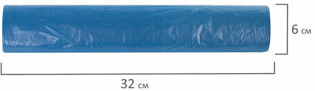 Мешки для мусора 60 л синие в рулоне 20 шт. особо прочные, ПВД 30 мкм, 60х70 см, LAIMA, 601382