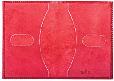 Обложка для паспорта BEFLER "Ящерица", натуральная кожа, тиснение, красная, О.1-3