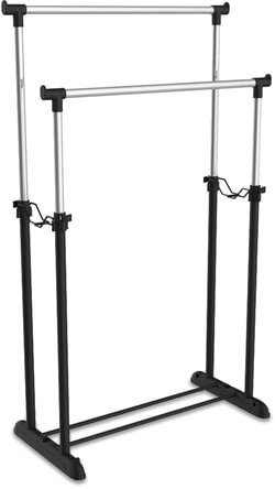 Вешалка для плечиков SHT-WR4150, 1615х860х440 мм, пластик/металл, черная/хром