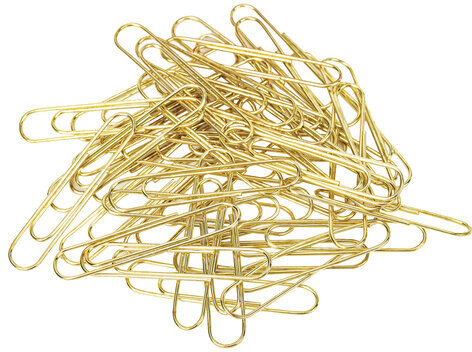 Скрепки большие 50 мм, BRAUBERG, золотистые, 50 шт., в картонной коробке, 270447