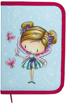 Пенал ПИФАГОР, 1 отделение, 2 откидные планки, полиэстер, 20х14 см, &quot;Fairy&quot;, 271019