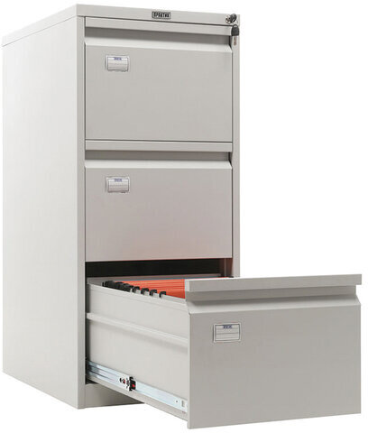 Шкаф картотечный ПРАКТИК "AFC-03", 1020х467х630 мм, 3 ящика, для 165 подвесных папок, формат папок Foolscap или A4 (БЕЗ ПАПОК)