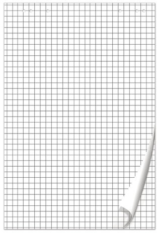 Блокнот для флипчарта BRAUBERG, 20 листов, клетка, 67,5х98 см, 80 г/м2, 128645