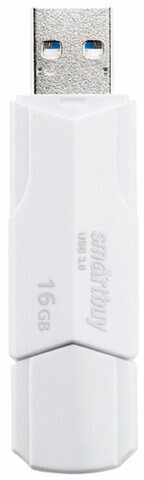 Флеш-диск 16 GB SMARTBUY Clue USB 2.0, белый, SB16GBCLU-W