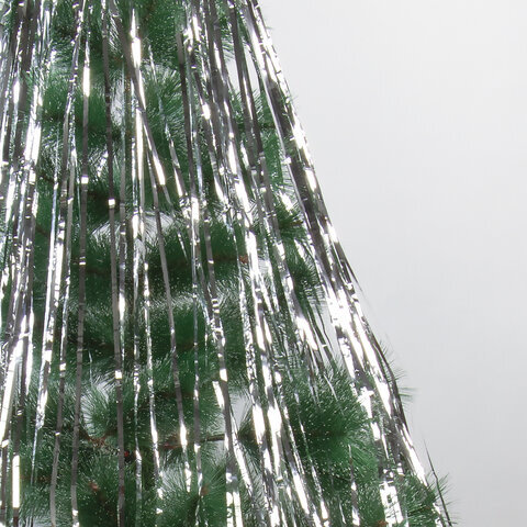 Дождик-занавес для праздника и фотозоны, длина 2 м, ширина 1 м, серебристый, ЗОЛОТАЯ СКАЗКА, 592049