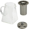 Чайник заварочный 950 мл, жаропрочное стекло, металлическая колба-заварник, DASWERK, 608647