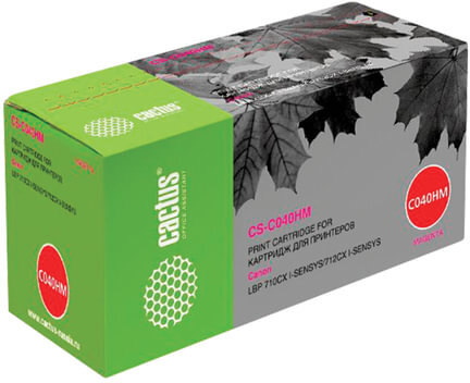 Картридж лазерный CACTUS (CS-040HM) для CANON i-SENSYS LBP-710Cx/712Cx, пурпур, ресурс 10000 страниц, CS-C040HM