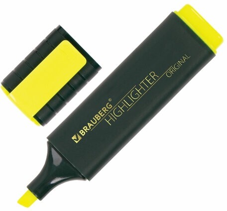 Набор текстовыделителей 12 ЦВЕТОВ на подставке, BRAUBERG "ORIGINAL", линия письма 1-5 мм, 151699