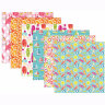 Цветная WASHI-бумага для декора "ЛЕТО", 15х15см, самоклеящаяся, 12 листов, 6 дизайнов, ОСТРОВ СОКРОВИЩ, 661720