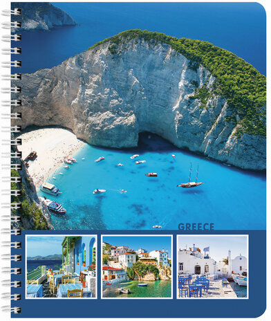 Тетрадь А5, 96 л., BRAUBERG, гребень, клетка, обложка картон, СТРАНЫ, 403068