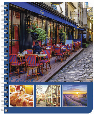 Тетрадь А5, 96 л., BRAUBERG, гребень, клетка, обложка картон, СТРАНЫ, 403068