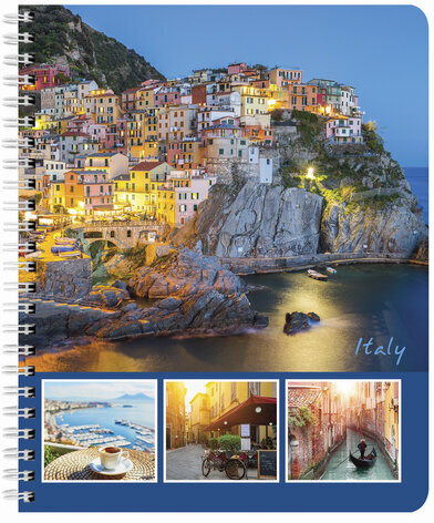 Тетрадь А5, 96 л., BRAUBERG, гребень, клетка, обложка картон, СТРАНЫ, 403068