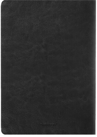 Тетрадь 60 л. в линию обложка гладкий кожзам, сшивка, B5 (179х250мм), ЧЕРНЫЙ, BRAUBERG VIVA, 403903
