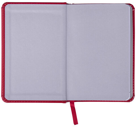 Ежедневник датированный 2024 МАЛЫЙ ФОРМАТ 100х150 мм А6, BRAUBERG "Rainbow", под кожу, красный, 114788