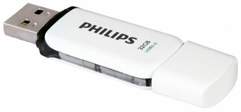 Флеш-диск 32 GB PHILIPS SNOW, разъем USB 3.0, черный, FM32FD75B/97