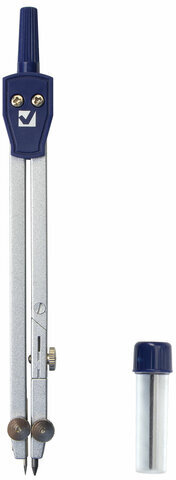 Готовальня BRAUBERG "Student Oxford", 2 предмета: циркуль 140 мм со сгибаемой ножкой, грифель, пенал, 210323