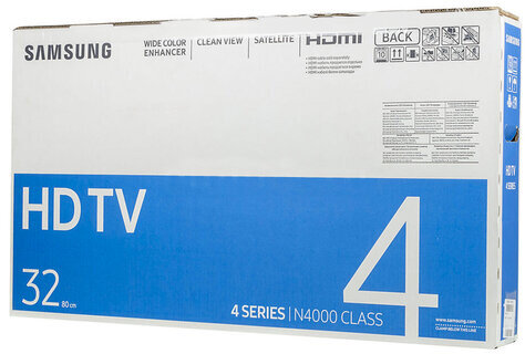 Телевизор SAMSUNG UE32N4010AUXRU, 32" (81 см), 1366x768, HD, 16:9, белый