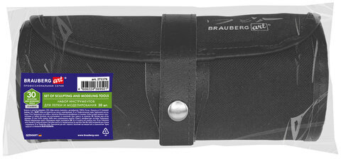 Набор инструментов для лепки и моделирования, 30 шт. в скрутке, BRAUBERG ART CLASSIC, 271176