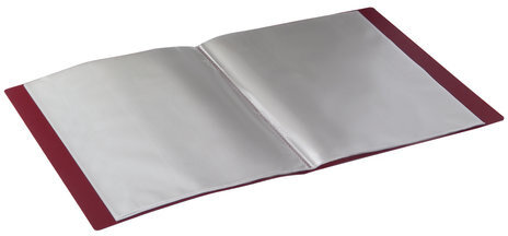 Папка 40 вкладышей BRAUBERG стандарт, красная, 0,7 мм, 221602