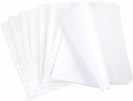 Папки-файлы перфорированные, А4, BRAUBERG, комплект 100 шт., матовые, 30 мкм, 221991