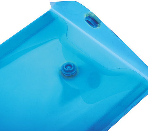 Папка-конверт с кнопкой МАЛОГО ФОРМАТА (105х148 мм), А6, синяя, 0,18 мм, BRAUBERG, 227317