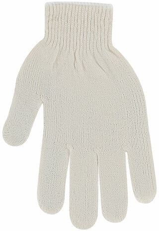 Перчатки хлопчатобумажные эконом, КОМПЛЕКТ 100 пар, 10 класс, 26-28 г, 83 текс, С ПВХ, LAIMA ЭКОНОМ, БЕЛЫЕ, 608680