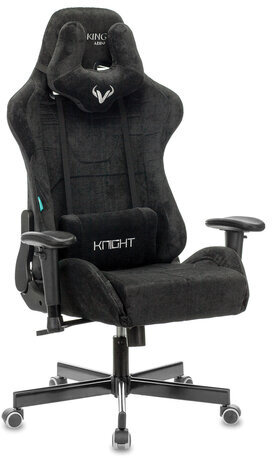 Кресло компьютерное Zombie VIKING KNIGHT, 2 подушки, ткань, черное, 1379928