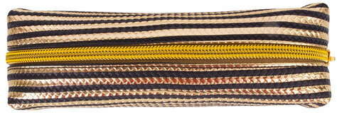 Пенал-косметичка BRAUBERG, мягкий, "Royal", золотой, 19х6х6 см, 229021