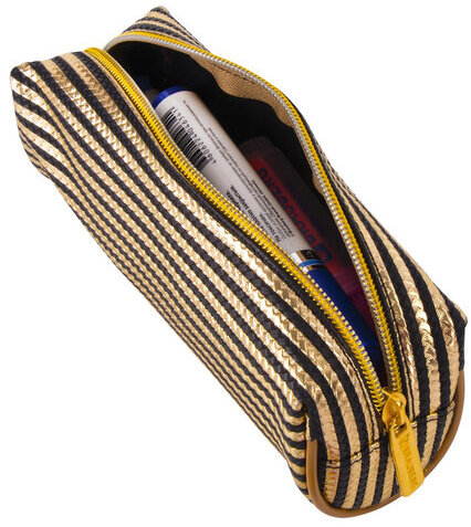 Пенал-косметичка BRAUBERG, мягкий, "Royal", золотой, 19х6х6 см, 229021