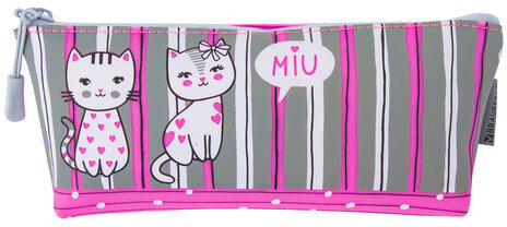 Пенал-косметичка BRAUBERG треугольный, мягкий, "Kittens", 22х3х8 см, 229255