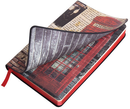 Ежедневник недатированный B6 (127х186 мм), BRAUBERG VISTA, под кожу, гибкий, 136 л., "Good old England", 112107