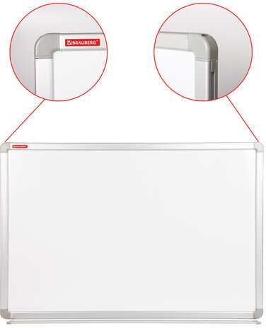 Доска магнитно-маркерная 45х60 см, улучшенная алюминиевая рамка, ГАРАНТИЯ 10 ЛЕТ, BRAUBERG Premium, 231713