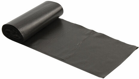 Мешки для мусора 60 л черные в рулоне 20 шт. прочные, ПНД 15 мкм, 60х70 см, ОФИСНАЯ ПЛАНЕТА, 601384