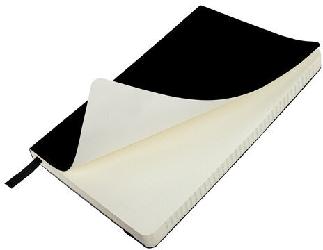 Блокнот А5 (130х210 мм), BRAUBERG ULTRA, под кожу, 80 г/м2, 96 л., клетка, черный, 113004