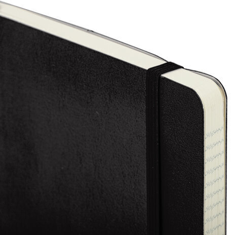 Блокнот А5 (130х210 мм), BRAUBERG ULTRA, под кожу, 80 г/м2, 96 л., клетка, черный, 113004