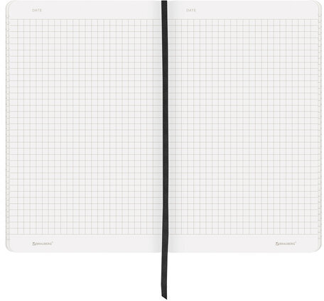 Блокнот А5 (130х210 мм), BRAUBERG ULTRA, под кожу, 80 г/м2, 96 л., клетка, черный, 113004