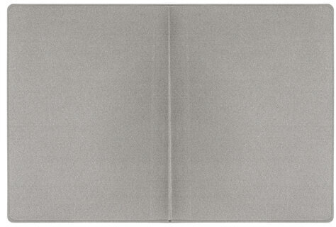 Тетрадь А5 (175х215 мм), BRAUBERG "NEBRASKA", 96 л., под кожу, клетка, серый, 113415