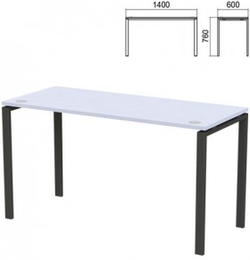 Стол на металлокаркасе &quot;Арго&quot;, 1400х600х760 мм, серый (КОМПЛЕКТ)
