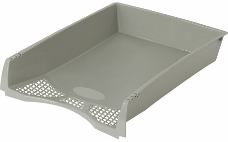 Лоток горизонтальный для бумаг STAFF "Profit", A4 (330х260х60 мм), полипропилен, серый, 237270
