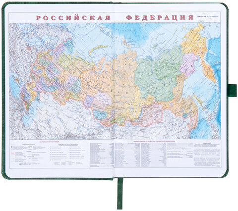 Ежедневник датированный 2023 А5 138x213 мм BRAUBERG "Wood", под кожу, зеленый, 114078